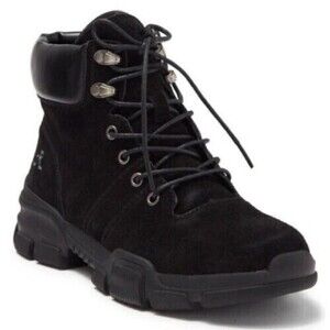 Religious Comfort Womens Rocky Mountain Black Suede‎ Lace Up Hiker Boots 10